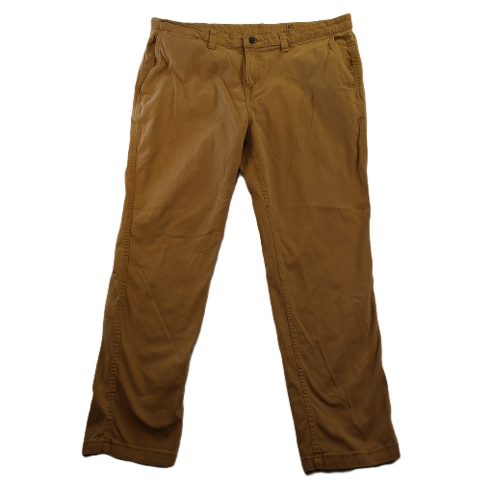 George Mens 38x30 Slim Fit Chino Pants Brown GM08467 Cotton Stretch Trousers